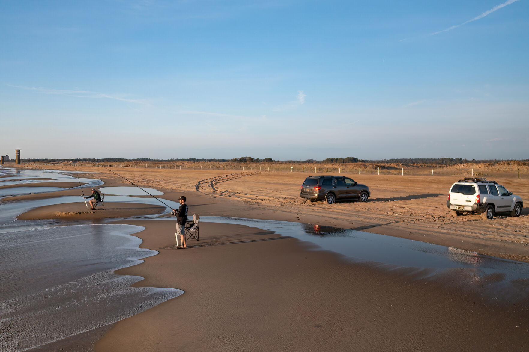 Surf fishing at Delaware State Parks